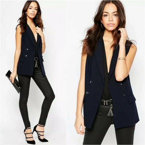 New Look Jackets & Blazers - New Look Double Breasted Sleeveless Blazer Vest